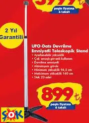 UFO-DATS DEVRİLME EMNİYETLİ TELESKOPİK STAND UFO-DATS DEVRİLME EMNİYETLİ TELESKOPİK STAND